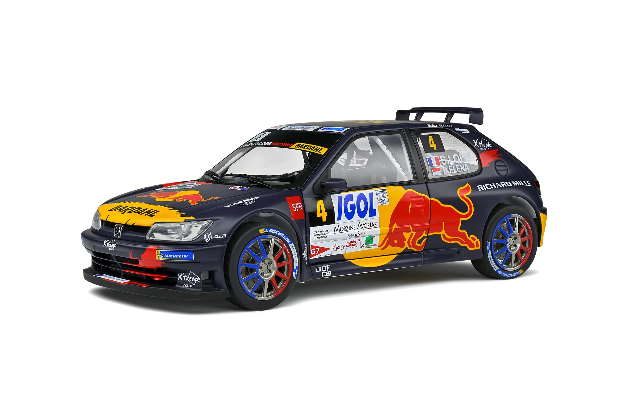 Amazon.com: Solido 1:18 Scale Diecast Peugeot 306 Maxi Black #4 S